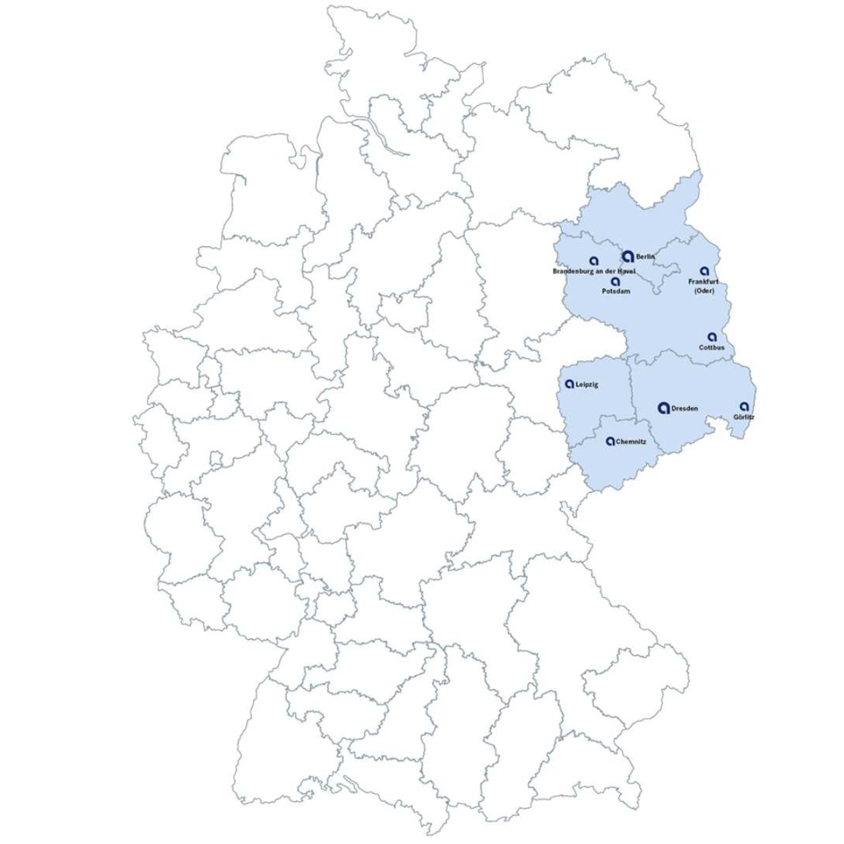 STO Zuständigkeitsgebiet Region Ost