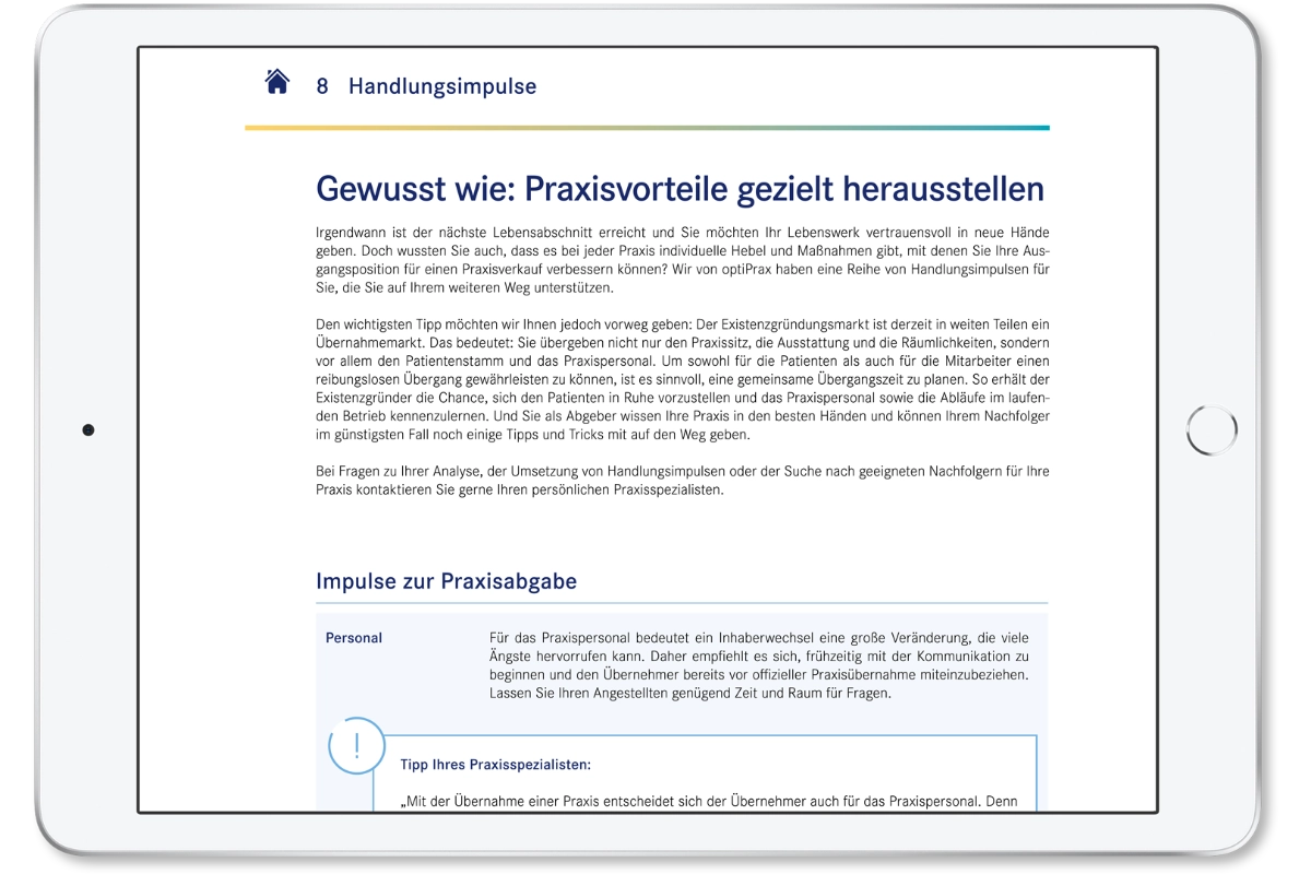 Impulse zur Optimierung des Praxiswertes 