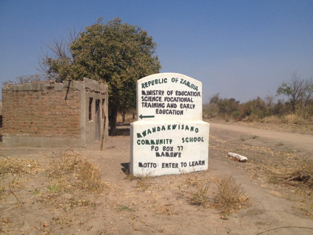 Baugrundstueck einer Communtiy School in Sambia
