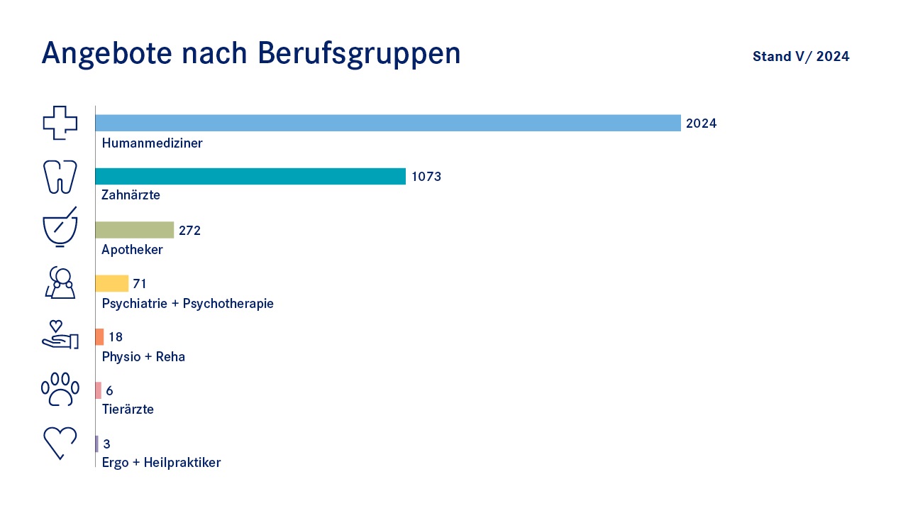 Anteil der Angebote nach Heilberufsrichtungen