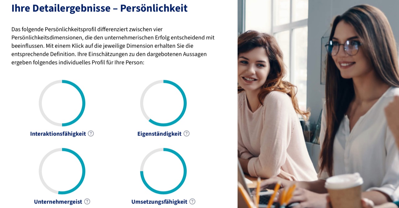 Gründer CheckUp - Auszug aus dem Ergebnisbericht
