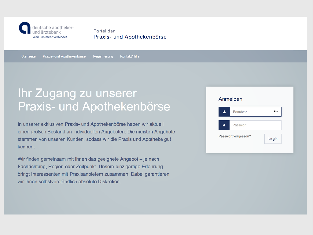 Praxisbörse Login alt