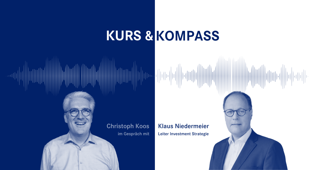 Folge 7 des apoBank Anlagepodcasts "Kurs & Kompass" mit dem Host Christoph Koos und dem Leiter Investment Strategie Klaus Niedermeier