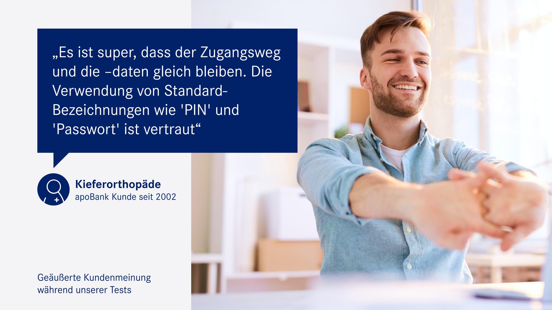 Foto: Mann dehnt sich entspannt: Zugangswege und Daten bleiben gleich 