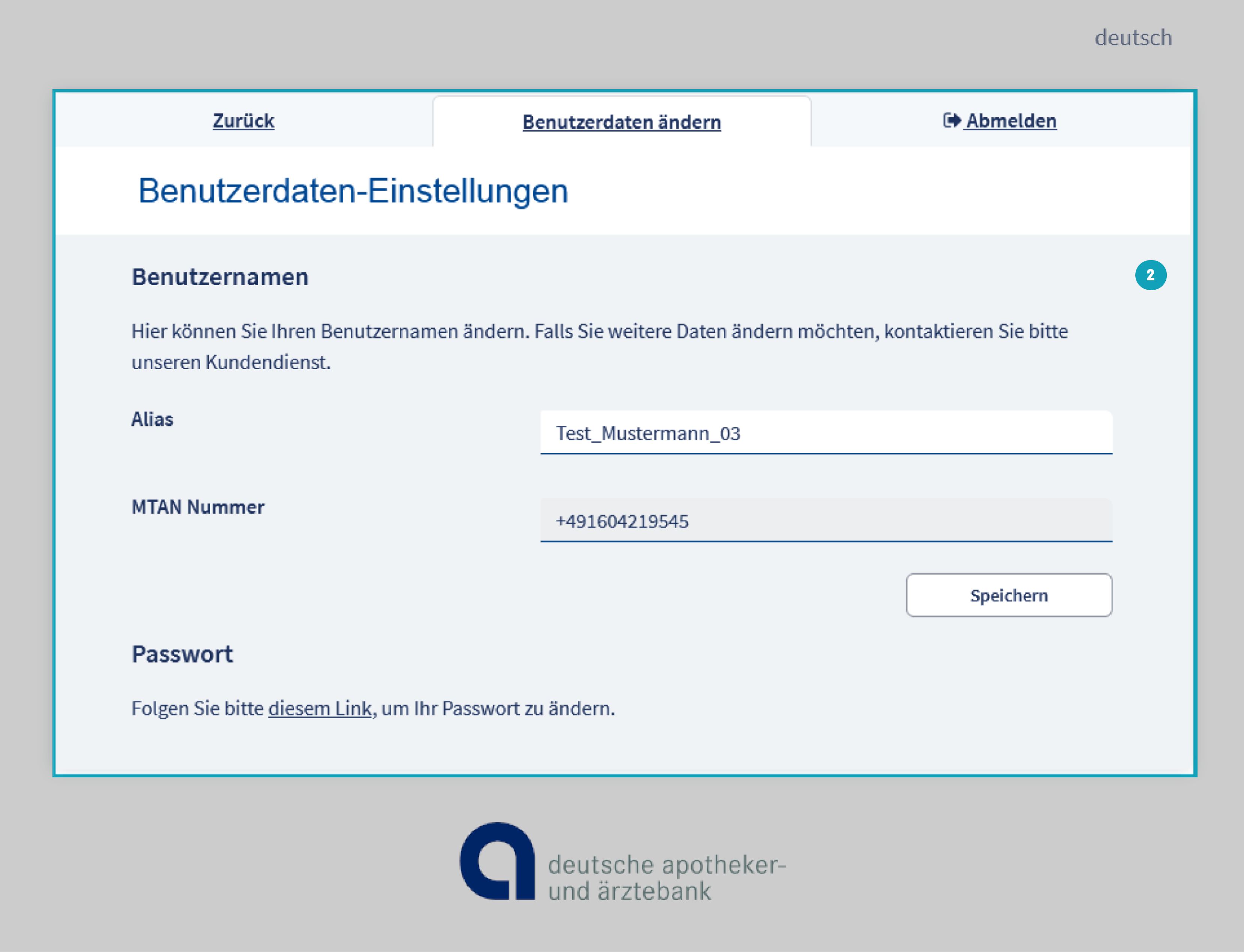 Das Bild zeigt das im dafür “Alias”-Feld, in dem Sie einen alternativen Benutzernamen eintragen können. Das Bild zeigt das im dafür “Alias”-Feld, in dem Sie einen alternativen Benutzernamen eintragen können