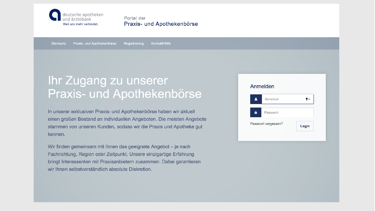 Praxisbörse Login alt